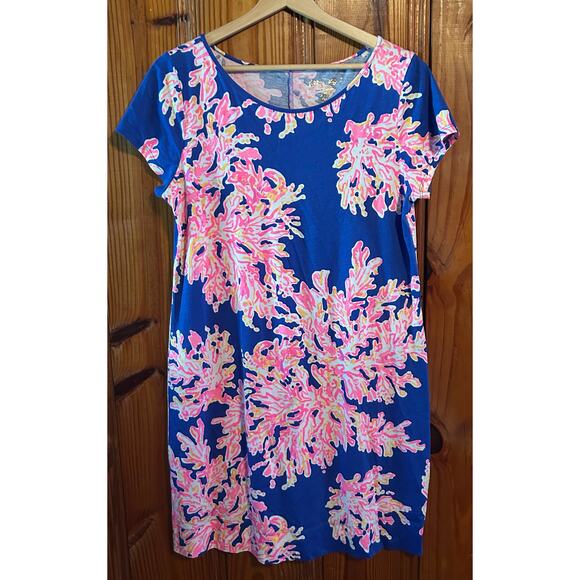 NWOT Lilly Pulitzer Short Sleeve Blue EELECTRIC MARLOWE DRESS medium - Picture 1 of 3